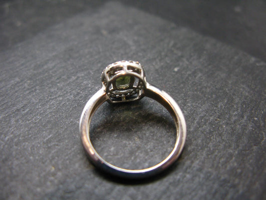 Moldavite Sterling Silver Ring From Czech Republic - Size 7.25 - 2.44 Grams