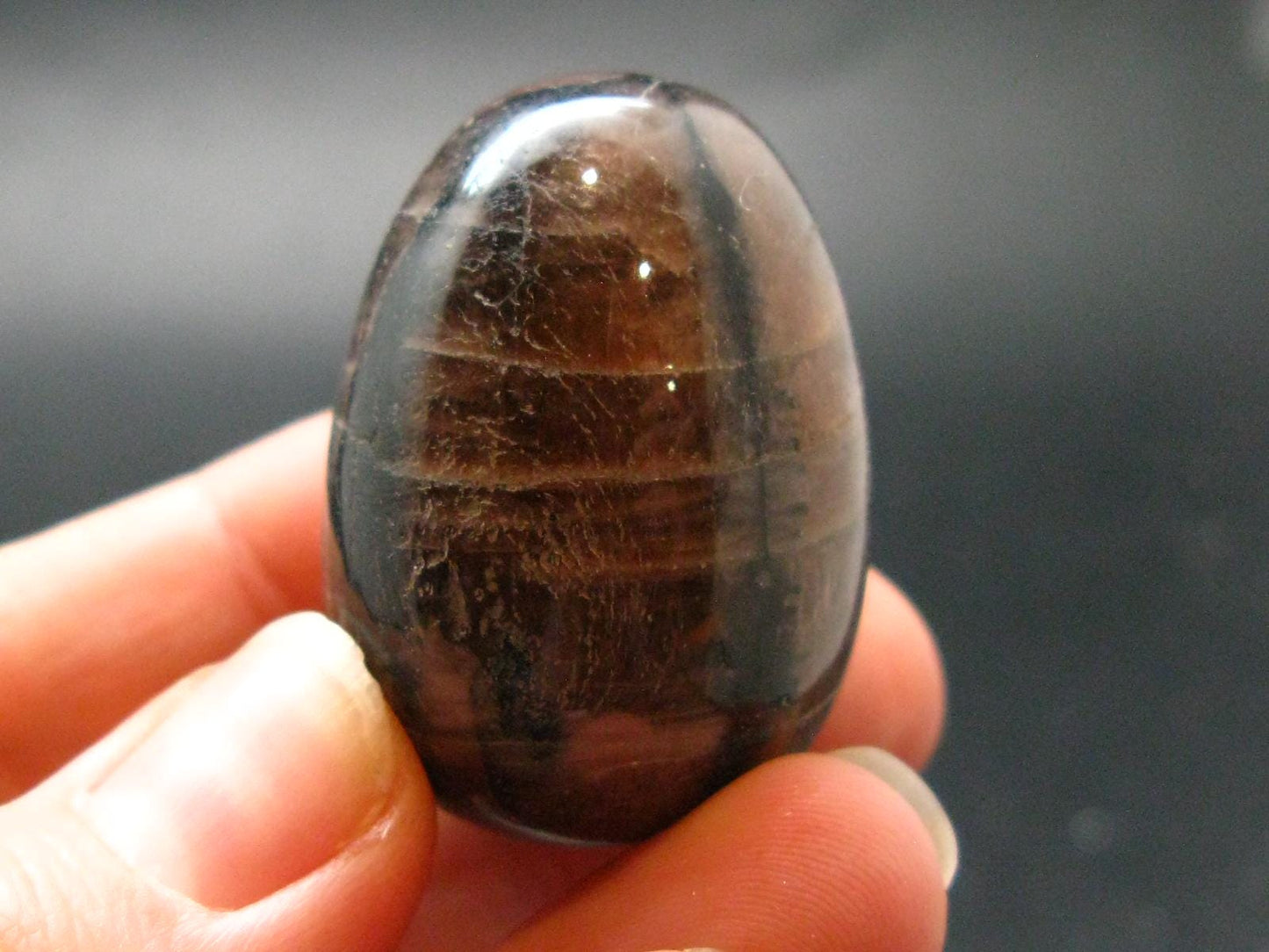Chiastolite Variety of Andalusite Egg from China - 1.3"