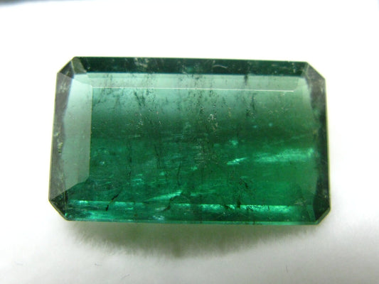 Green Tourmaline Cut Stone Gem From Brazil - 8.60 Carats - 18x11mm