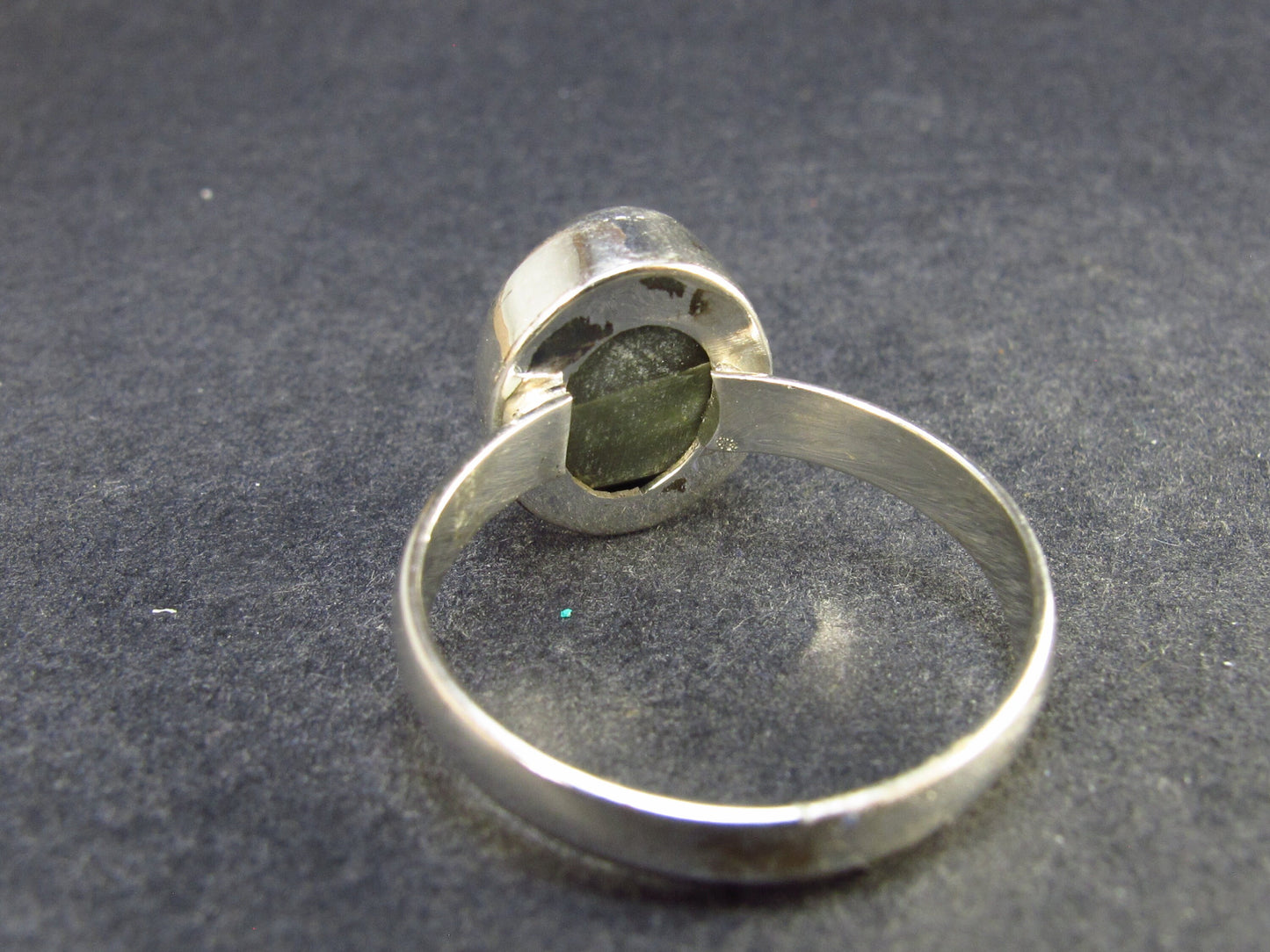 Polished Cats Eye Silver Ring From Brazil - 5.0 Grams - Size 11