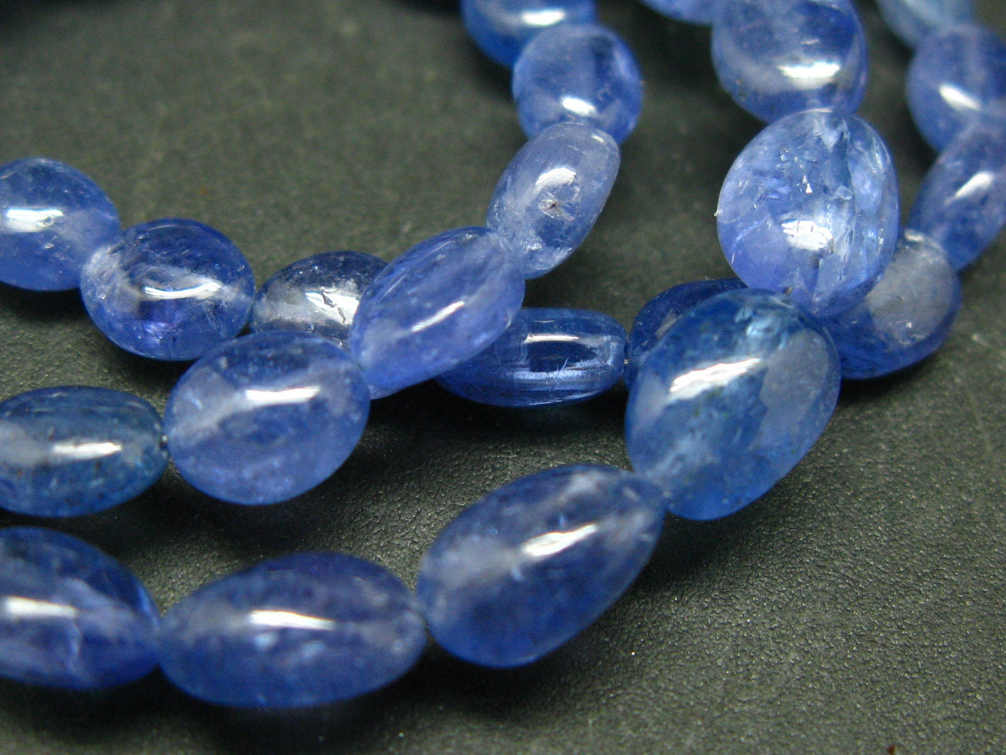 Gem Tanzanite Zoisite Necklace Beads From Tanzania - 17.5" - 124 Carats