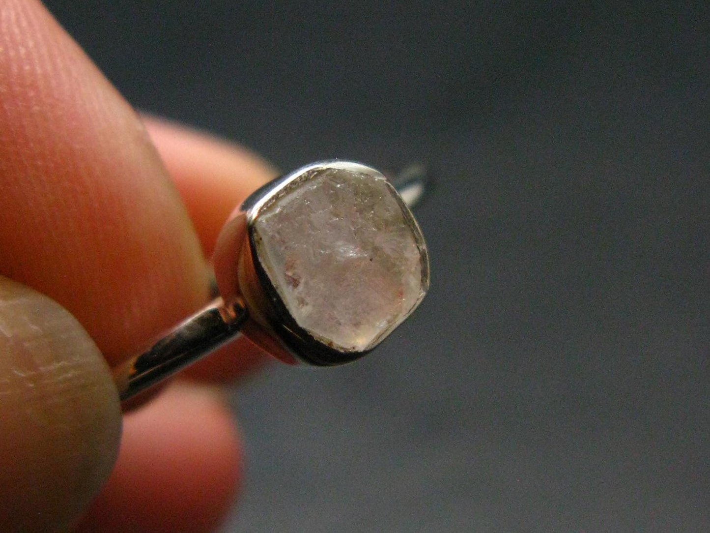 Phenakite Phenacite Crystal Silver Ring From Nigeria - Size 7 - 1.81 Grams