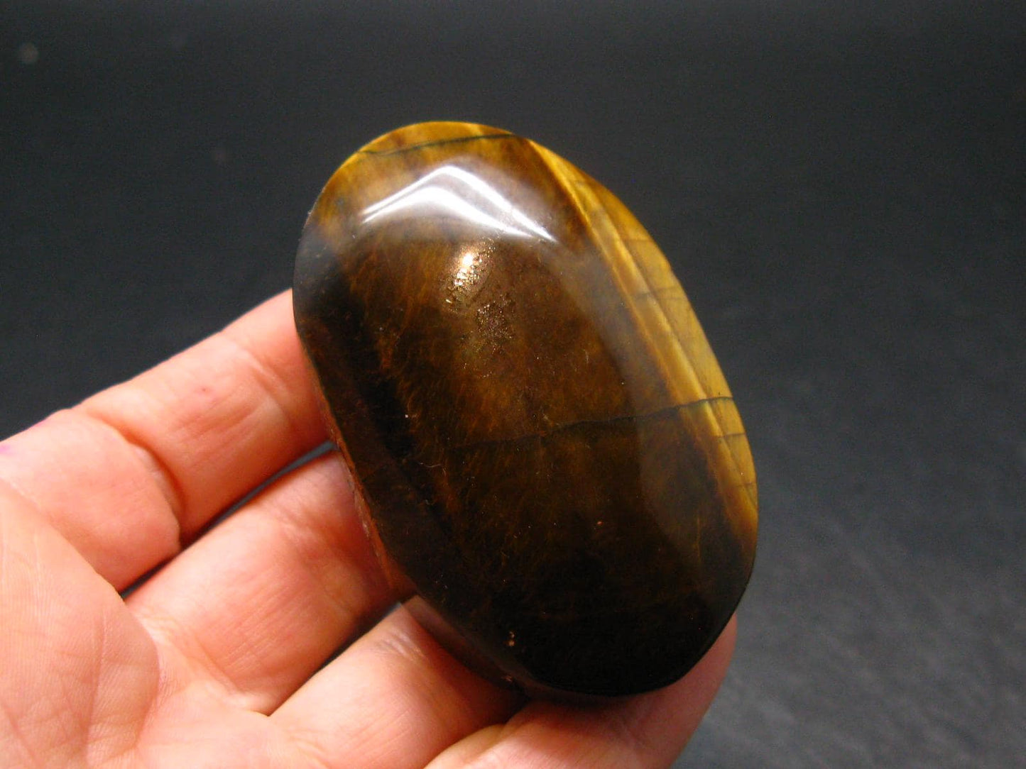 Golden Tiger Eye Tumbled Stone From South Africa - 2.3" - 71.40 Grams