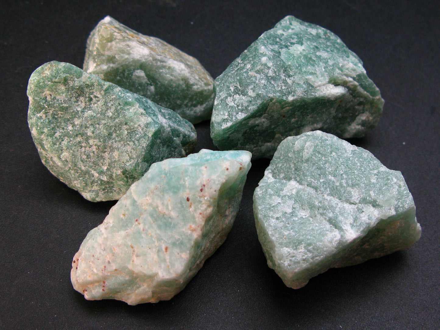 Indian Jade!! Lot of 5 Natural Raw Green Aventurine Stone from Brazil