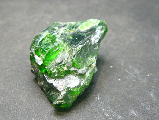 Gemmy Raw Natural Intense Forest Green Chrome Diopside Raw Piecet from Russia - 1.0"