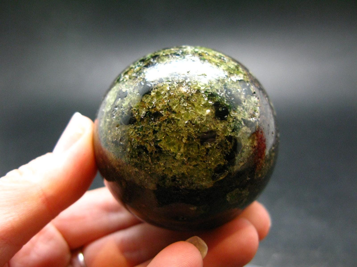 Peridot Olivine Sphere from Arizona, USA - 2.1" - 199.93 Grams