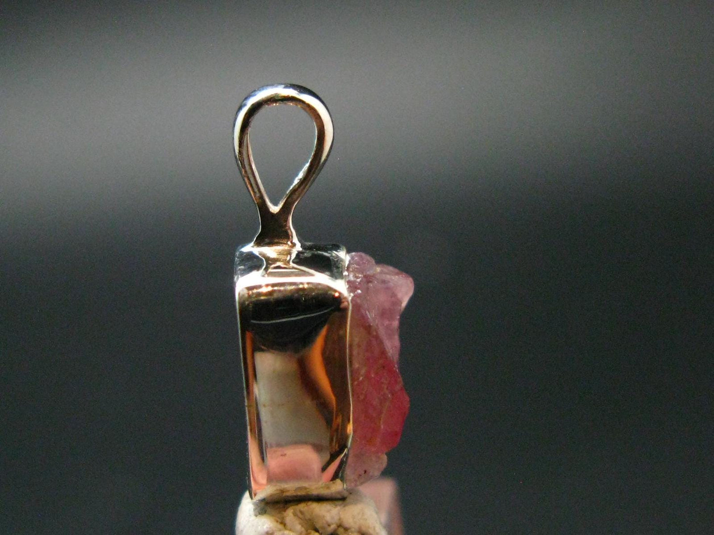 Rare Large Pezzottaite Pink Beryl 925 Silver Pendant from Madagascar - 6.80 Carats - 0.7"