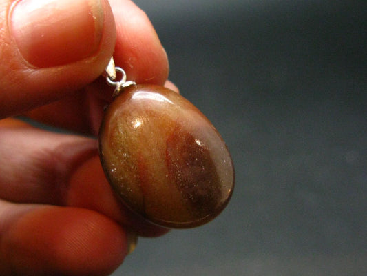 Yellow Sapphire Corundum Polished Crystal Silver Pendant From Sri Lanka - 1.4" - 40.0Carats