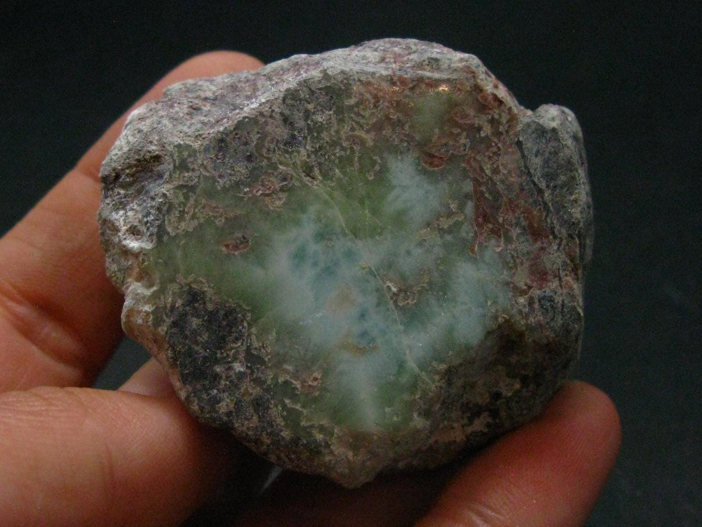 Rare Blue Raw Larimar Pectolite From Dominican Republic - 1.9"