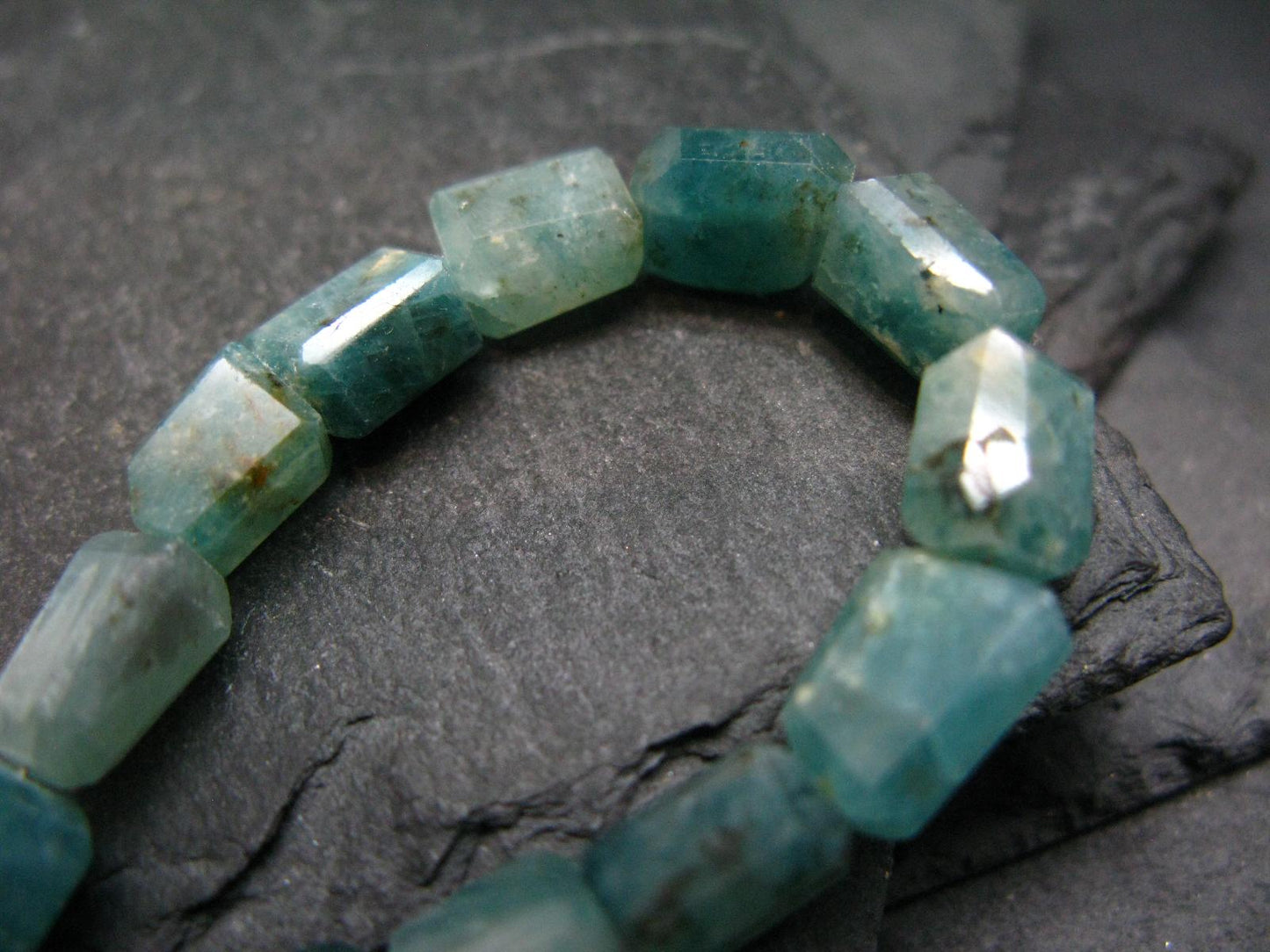Rare Grandidierite Genuine Bracelet ~ 7 Inches ~ 9mm Facetted Beads