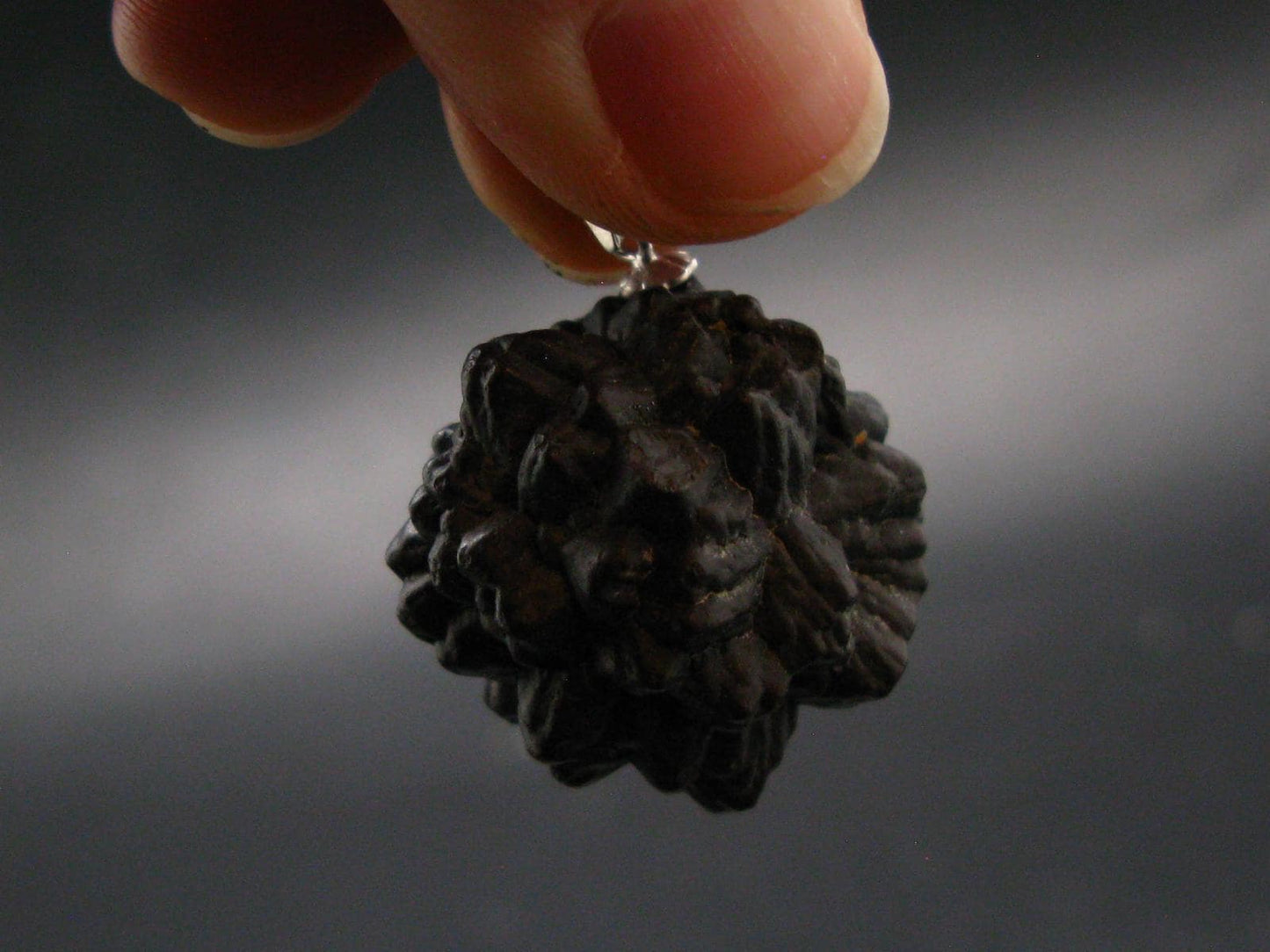 Very Rare Z-Stone (Limonite after Marcasite) Silver Pendant from Sahara Dessert, Egypt - 1.2" - 15.80 Grams