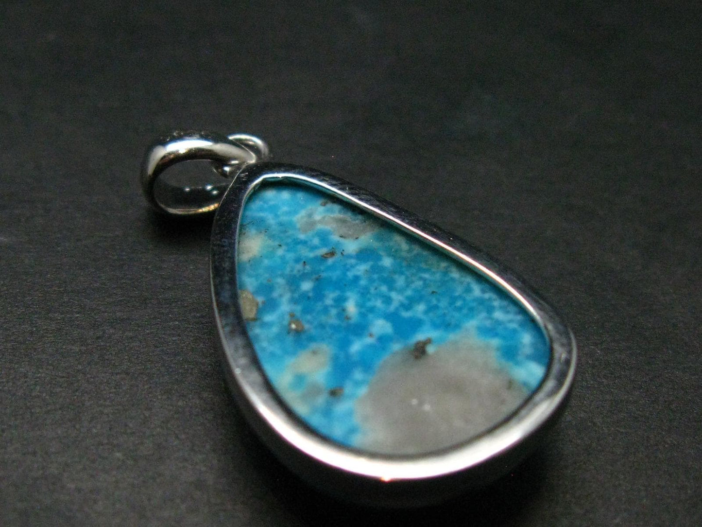 Turquoise Silver Pendant - 1.3" - 4.23 Grams