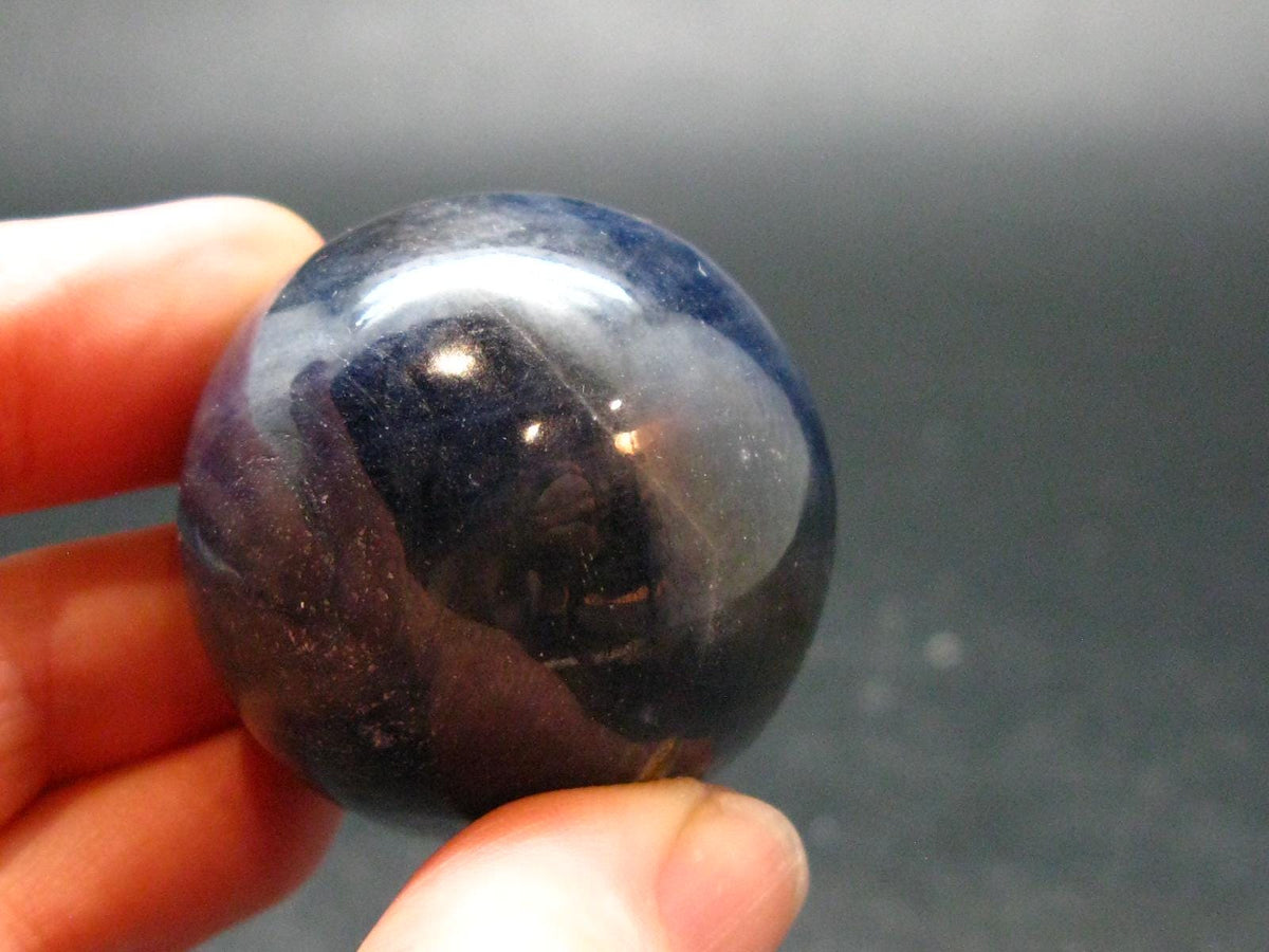 Blue Sapphire Corundum Sphere From India - 1.3" - 74.36 Grams