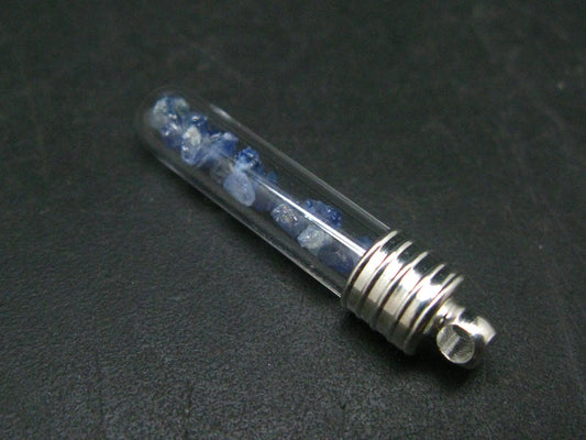 Rare Gem Benitoite Bottle Pendant From USA - 1.3"