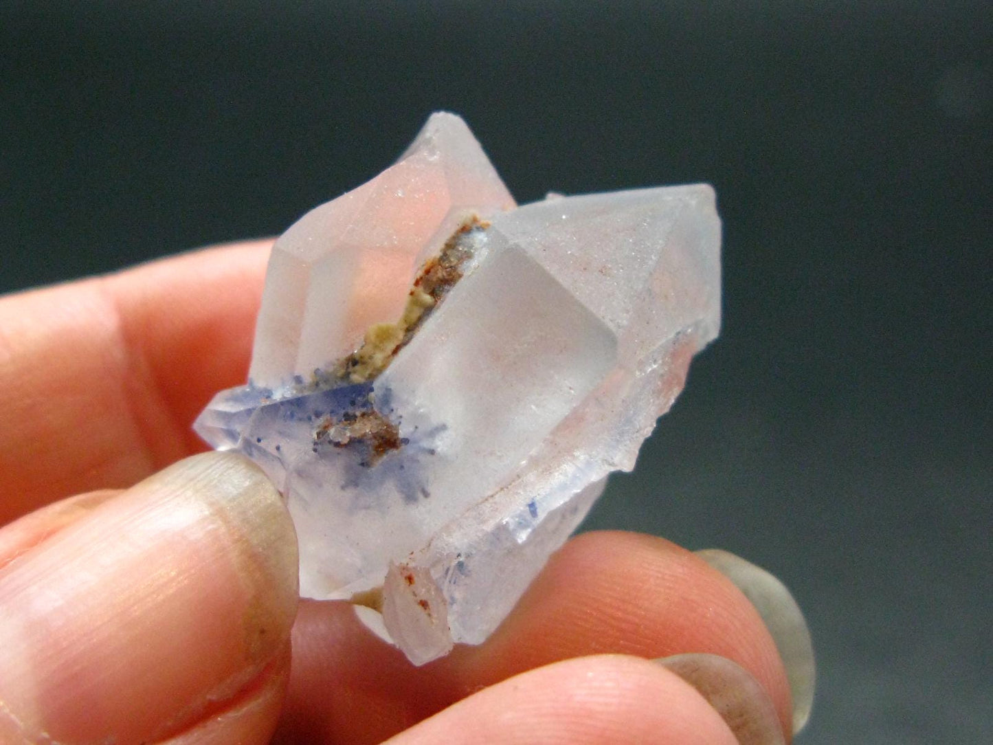 Dumortierite In Quartz Crystal From Brazil - 1.0" - 8.79 Grams