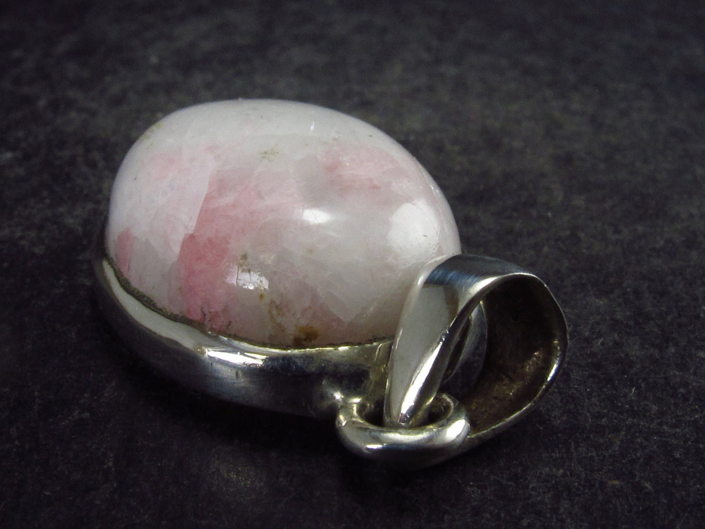 Rare Pink Tugtupite Sterling Silver Pendant From Greenland - 1.2" - 4.7 Grams
