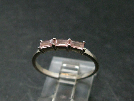 Natural Rose Quartz Ring from Brazil - 1.50 Grams - Size 8