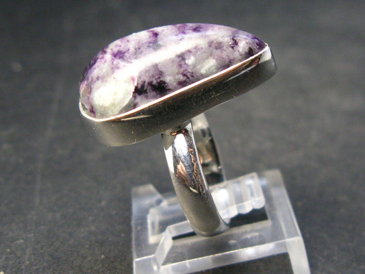 Very Rare Kammerrerite Chrome Clinochlore Silver Ring from Turkey - Size 6