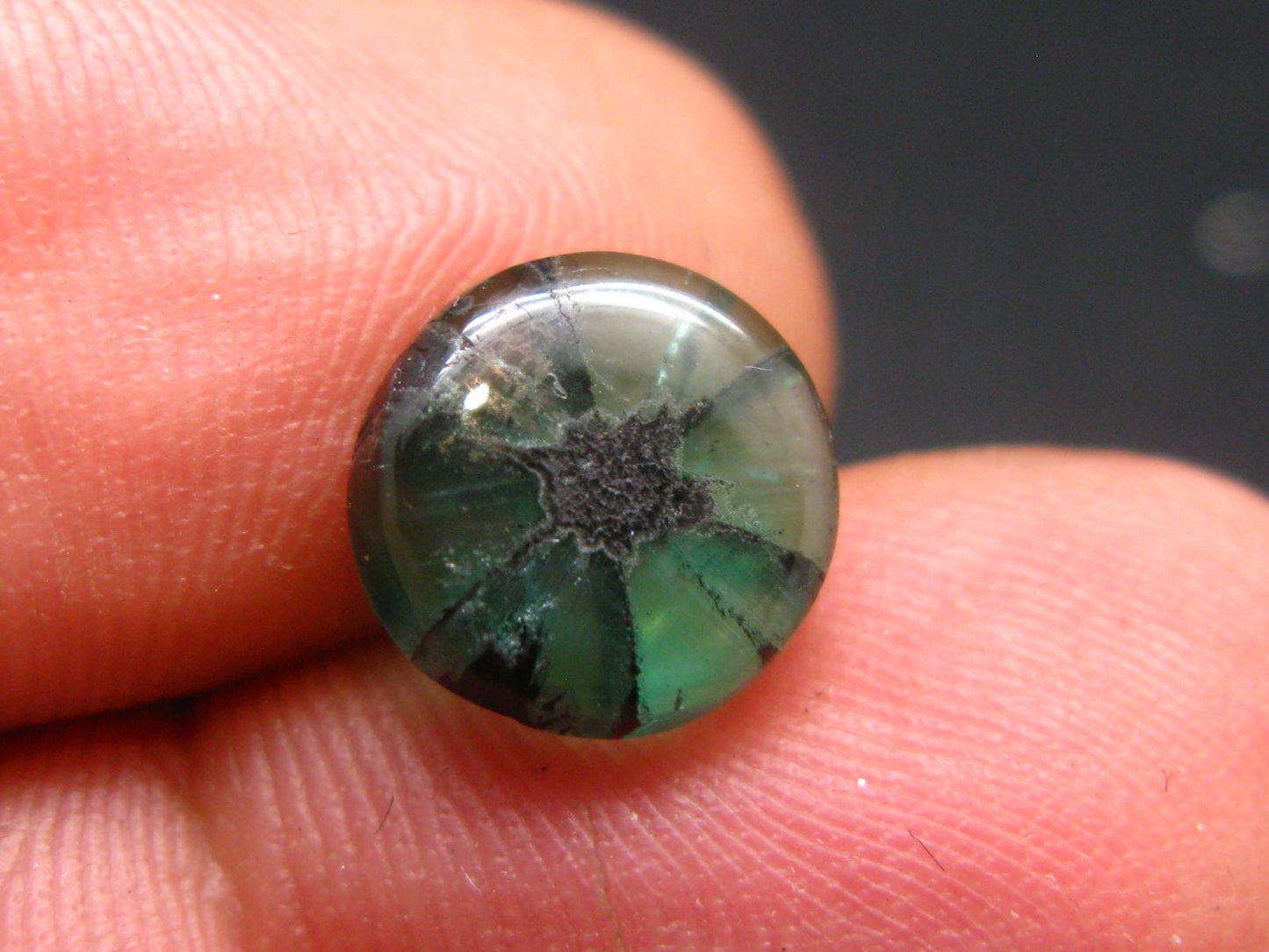 Beautiful Rare Gem Trapiche Emerald From Colombia - 3.12 Carats - 9.5x9.5mm