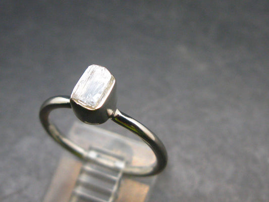 Natrolite Silver Ring From Tanzania - 1.81 Grams - Size 6