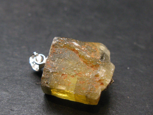 Barite Crystal Silver Pendant From USA - 0.8" - 6.60 Grams
