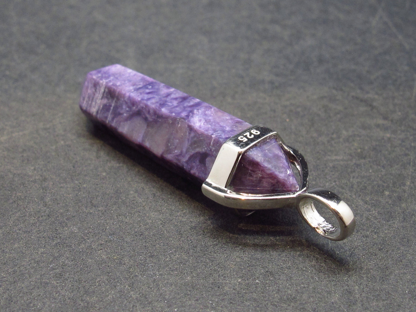 Rare High-Quality Charoite Pendant From Russia - 1.8" - 5.5 Grams