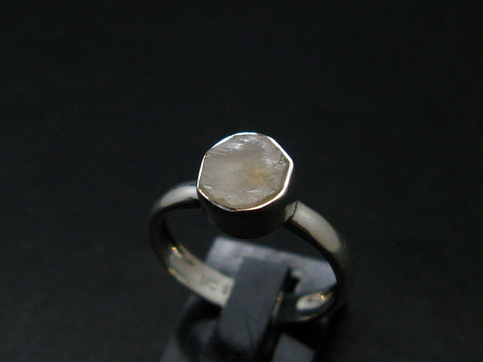 Phenakite Phenacite Crystal Silver Ring From Nigeria - Size 6 - 1.78 Grams
