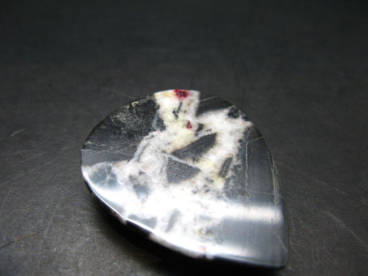 Cinnabar in Dolomite Cabochon from China - 16.52 Grams - 43 x 34 mm