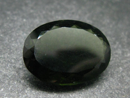 Moldavite Tektite Gem Cut Facetted Stone from Czech Republic - 19.50 Carats - 23x17mm