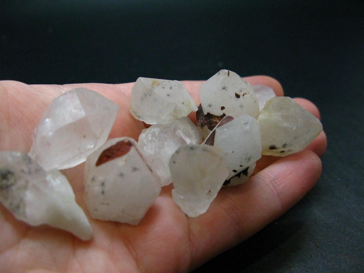 lot of 10 Hollandite in Quartz Crystals from Madagascar- 76.36 Grams