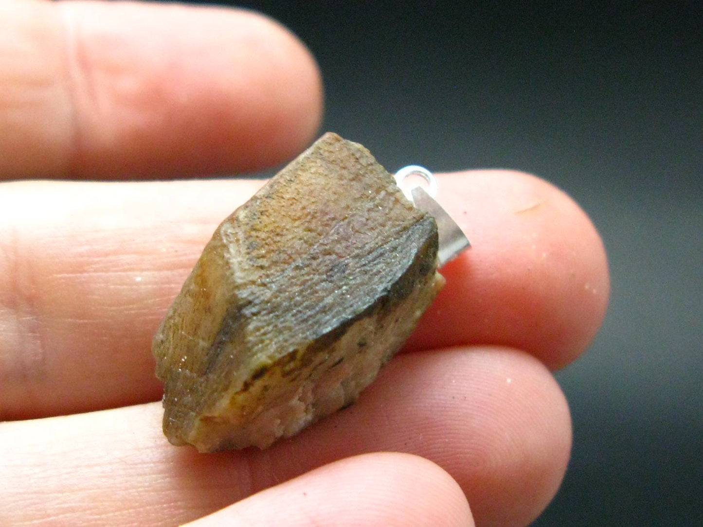 Phenakite Phenacite Crystal Silver Pendant From Brazil - 1.0" - 4.57 Grams
