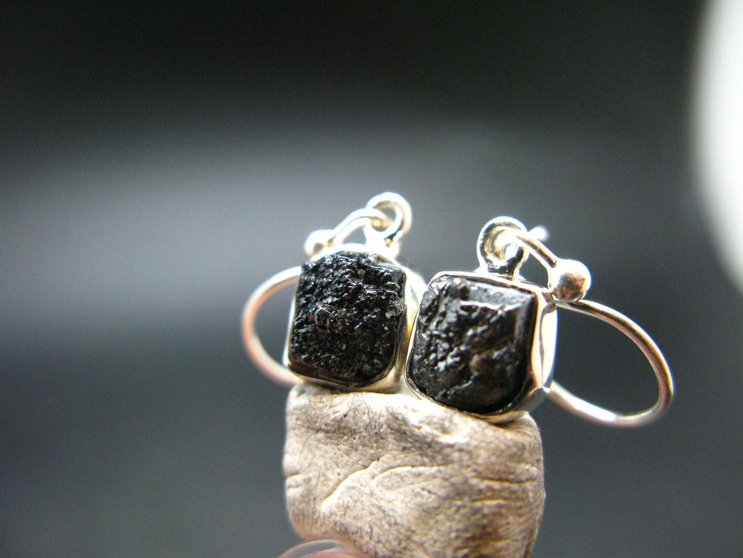 Terminated Brookite Crystal Silver Earrings From Arkansas - 2.41 Grams