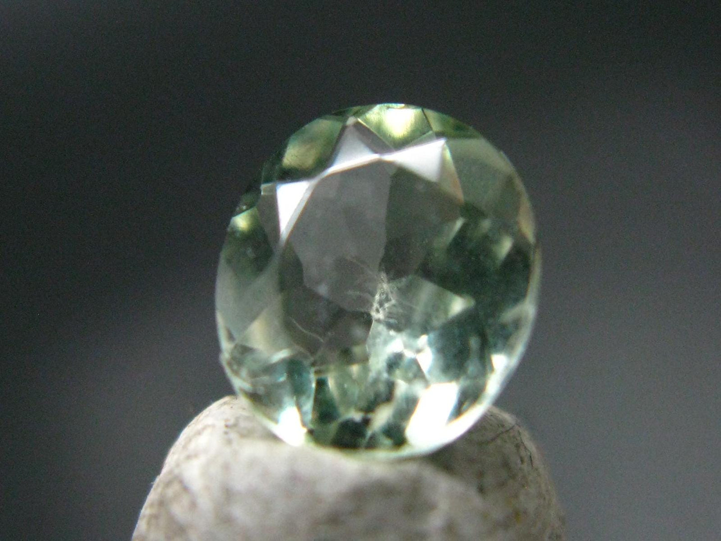 Green Facetted Herderite Cut Gem From Brazil - 1.11 Carats