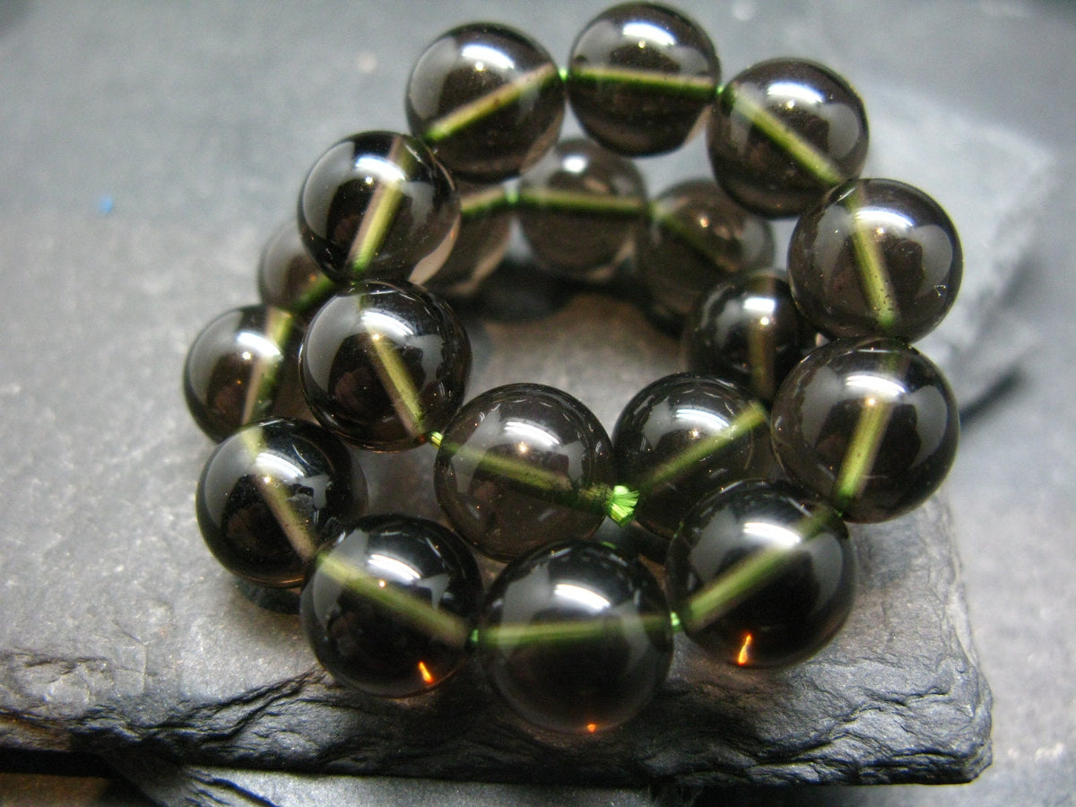 Agni Manitite Cintamani Stone Tektite Genuine Bracelet ~ 7 Inches ~ 10mm Round Beads