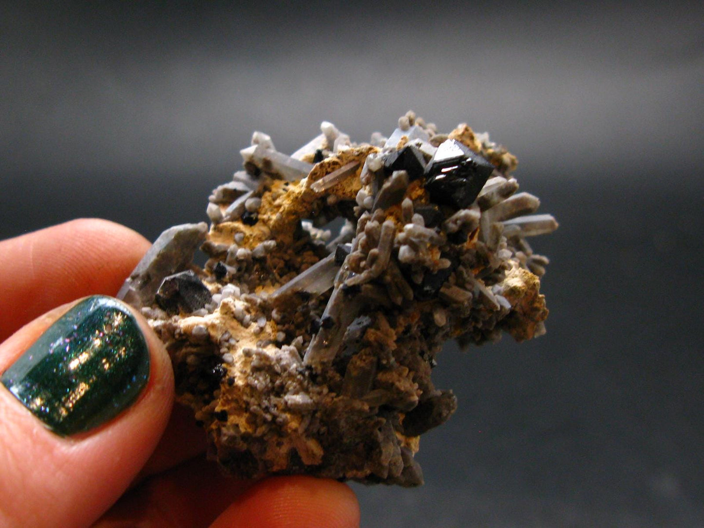 Brookite On Quartz Cluster From Arkansas - 20.00 Grams - 1.8"