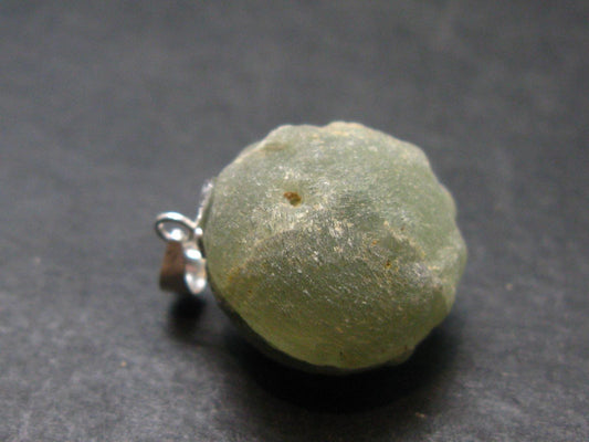Complete Prehnite Sterling Silver Pendant from Mali - 0.9" - 6.47 Grams
