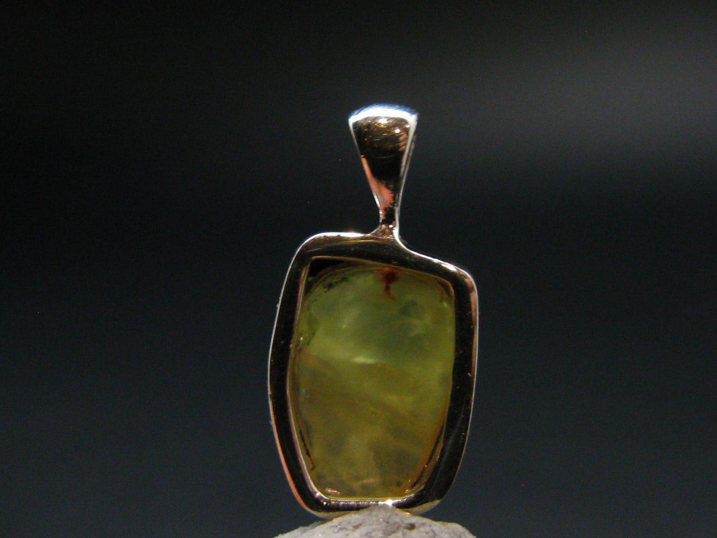 Chrysoberyl Crystal Silver Pendant From Brazil - 1.52 Grams