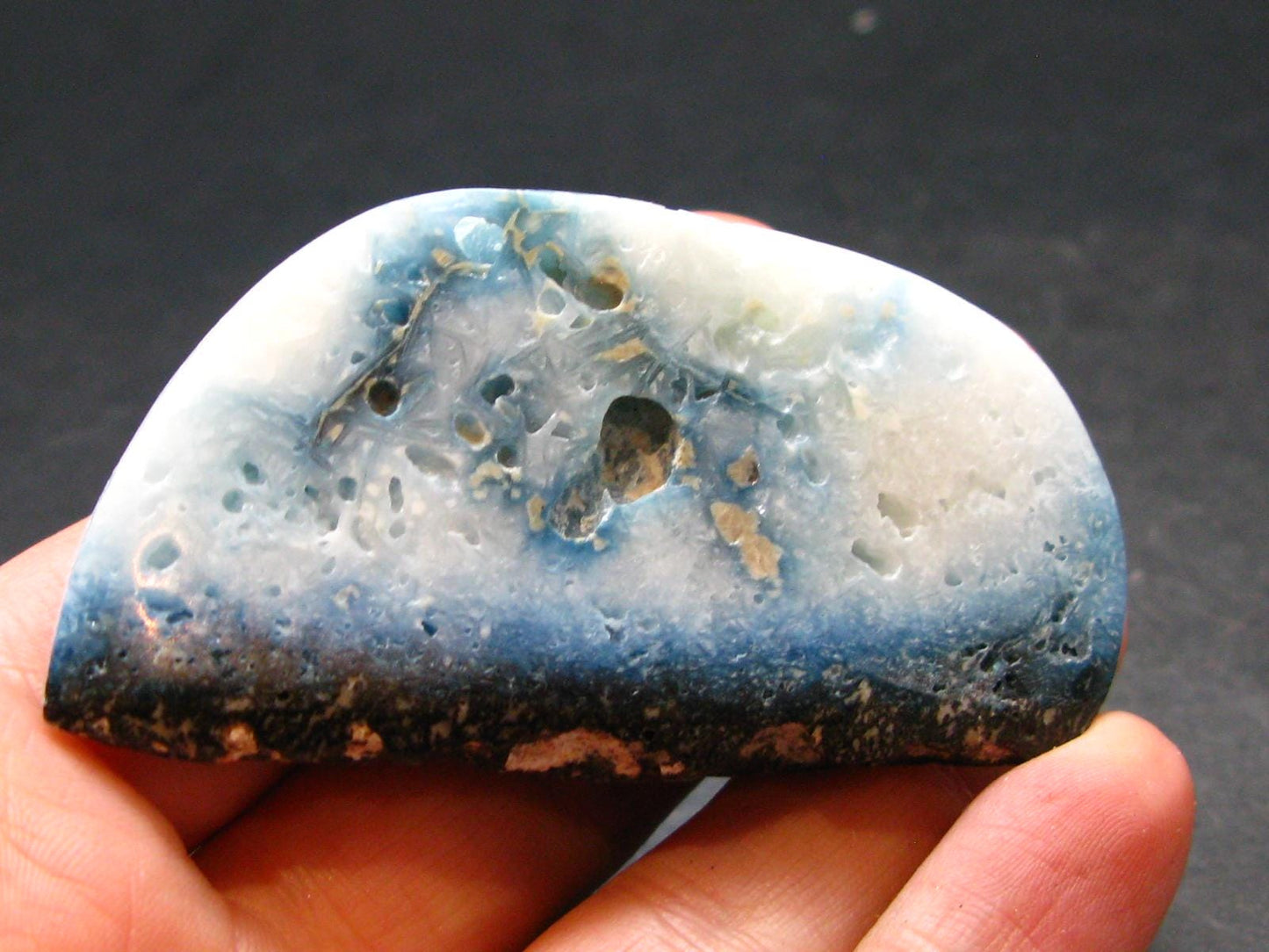 Blue Ice Glacierite Tumbled Stone from Indonesia - 2.4" - 52.15 Grams