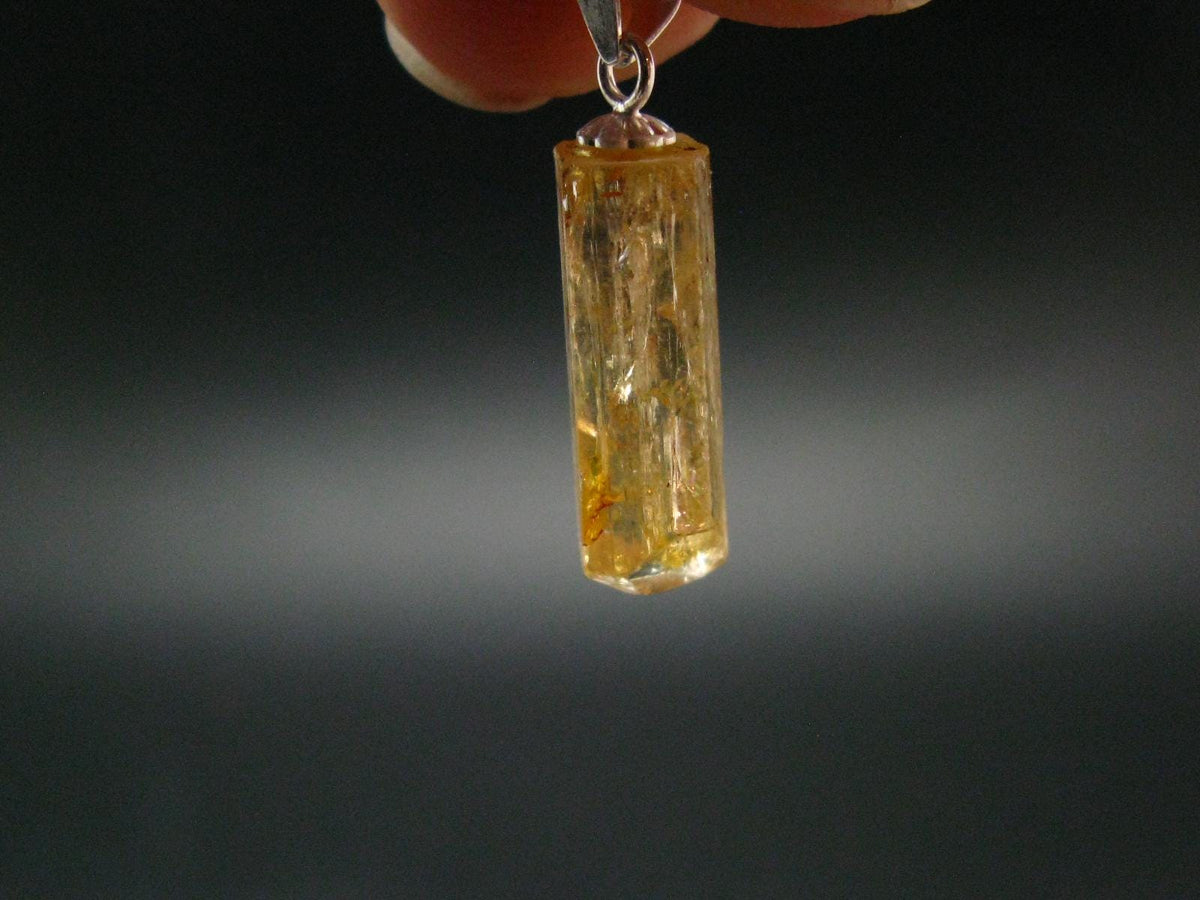 Imperial Topaz Crystal Pendant From Brazil - 1.0" - 1.85 Grams