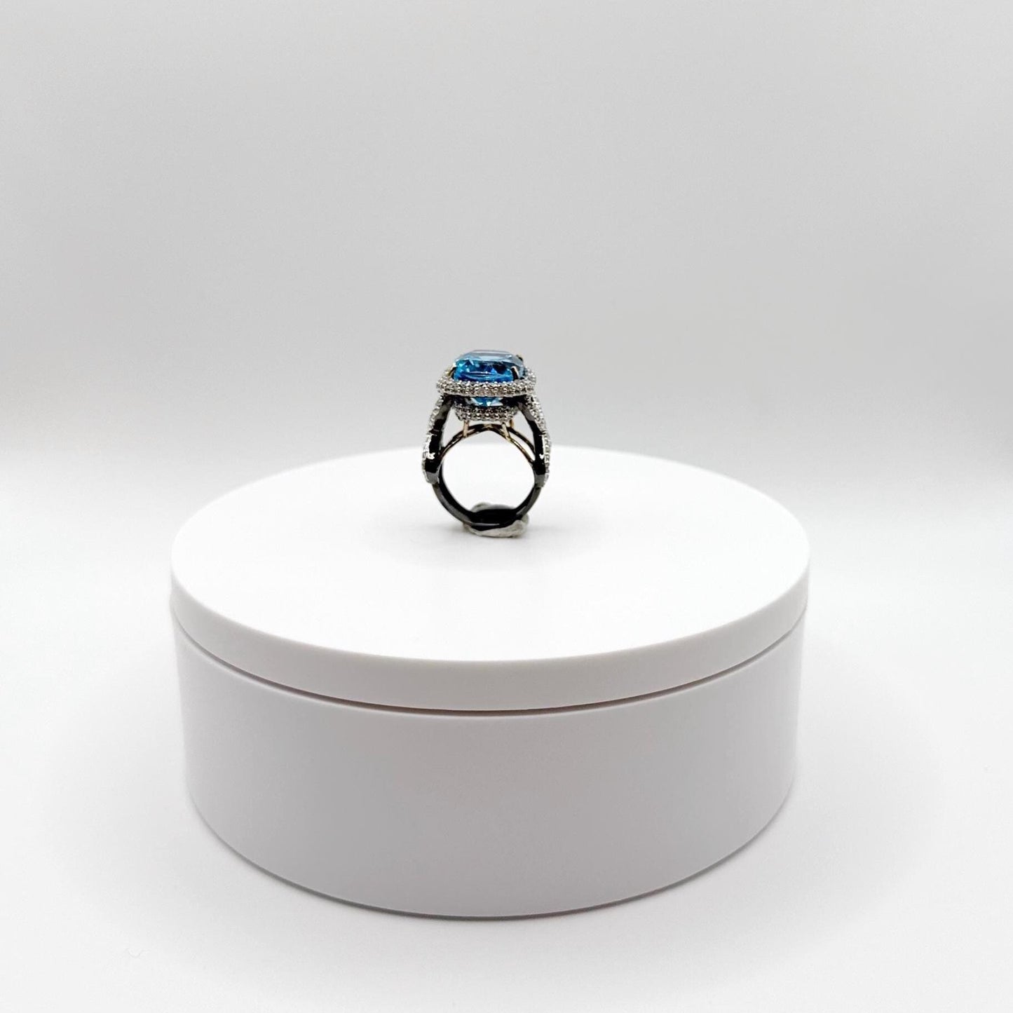 Regal Swiss Blue Topaz Statement Ring – Elegance and Strength in One - Size 7.5