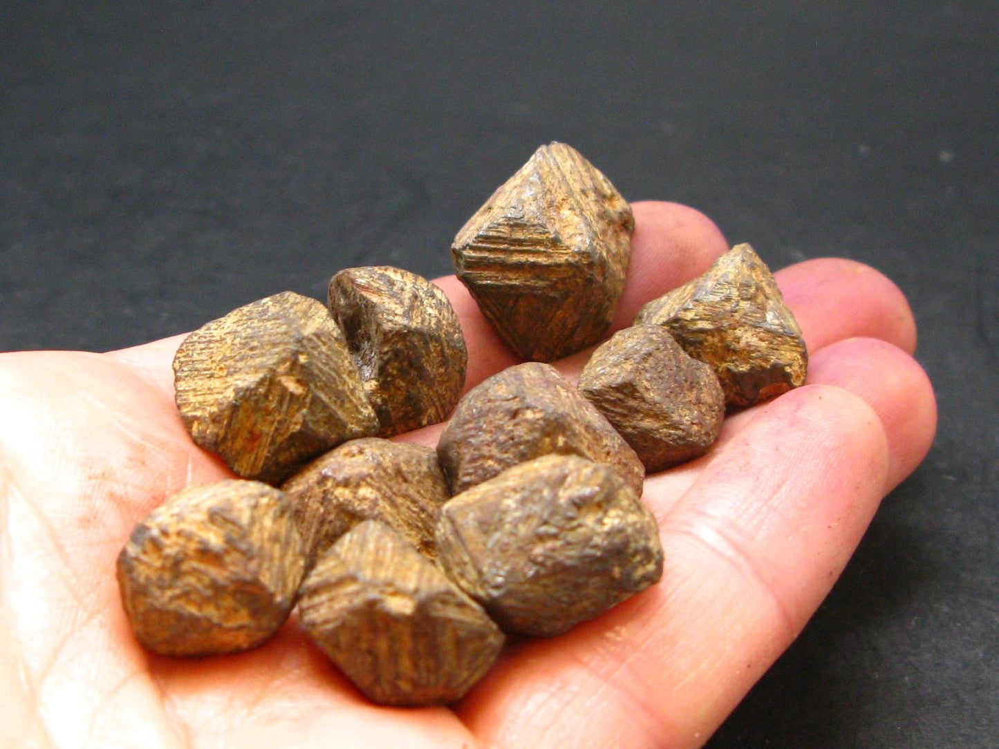 Lot of 10 Magnetite Crystals From Madagascar - 0.7" - 66.53 Grams