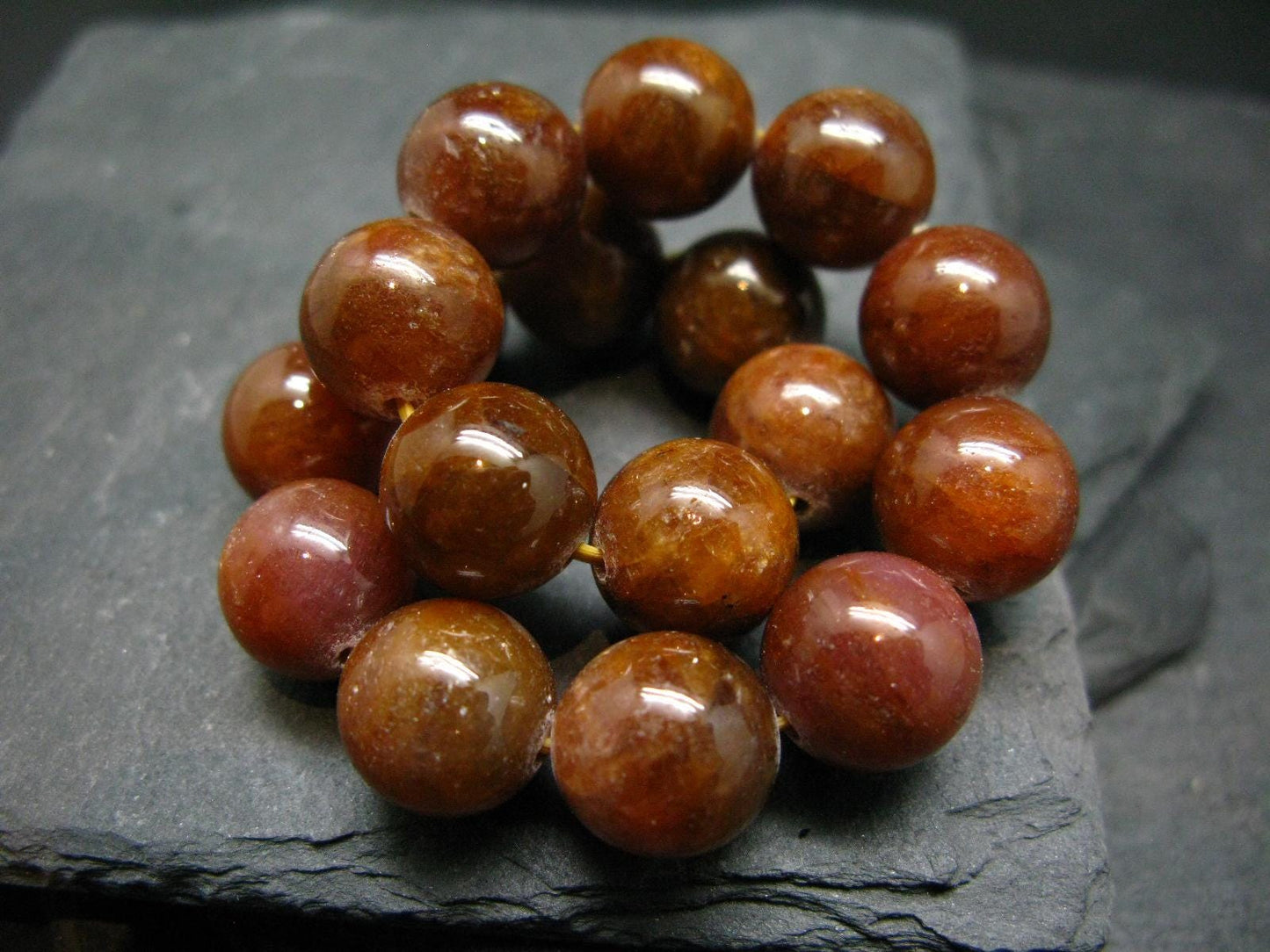 AAA Grade Gem Yellow Sapphire Genuine Bracelet ~ 7.5 Inches ~ 12mm Round Beads