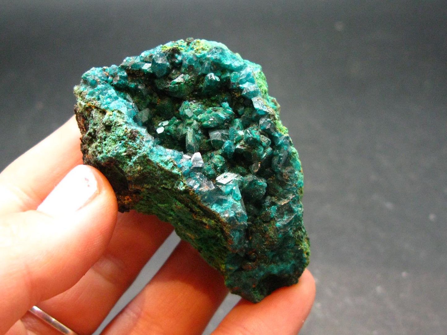 Very Nice Dioptase Cluster from Congo - 2.1" - 54.23 Grams
