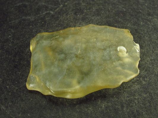 Gem Libyan Desert Glass Tektite Free Form Pendant From Libya - 1.4" - 6.9 Grams