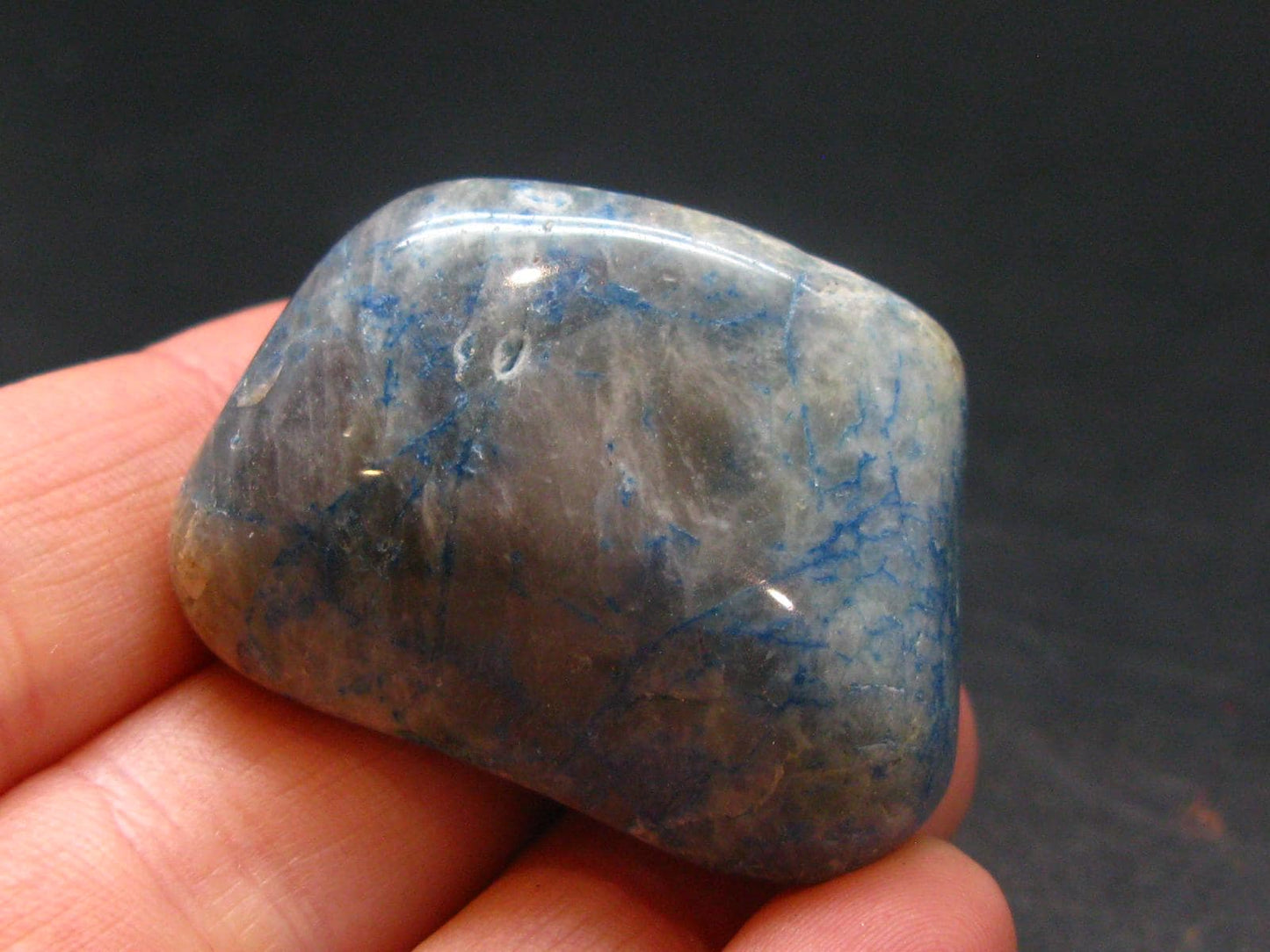 Quantum Quattro Tumbled Malachite Dioptase Shattuckite Chrysocola Stone - 1.4" - 24.74 Grams
