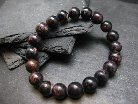 Bustamite Genuine Bracelet ~ 7 Inches ~ 10mm Round Beads