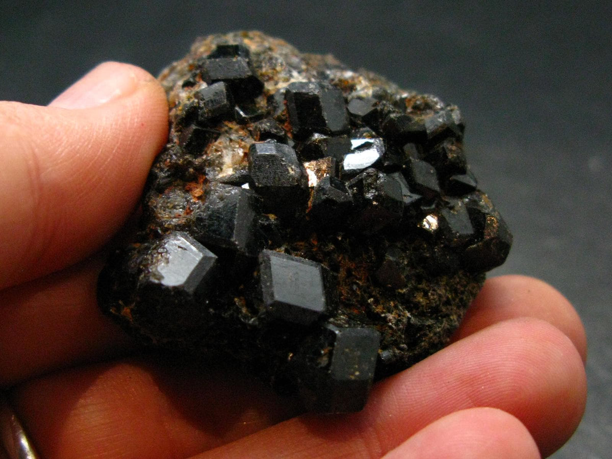 Black Melanite Andradite Garnet Cluster From Mali - 1.8" - 47.28 Grams