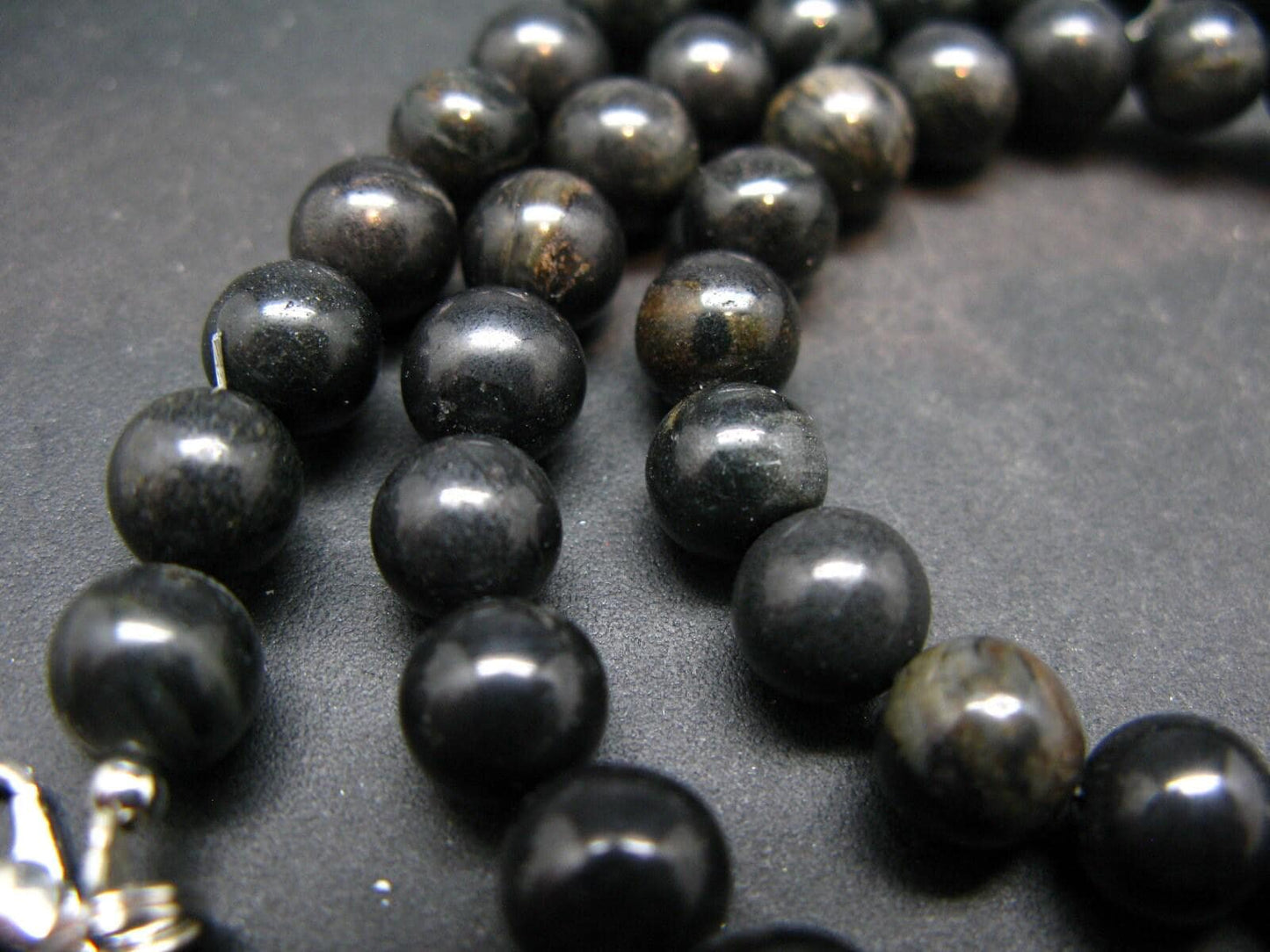 Rare ISUA Stone Necklace Beads from Greenland - 18" - 8mm Round Beads