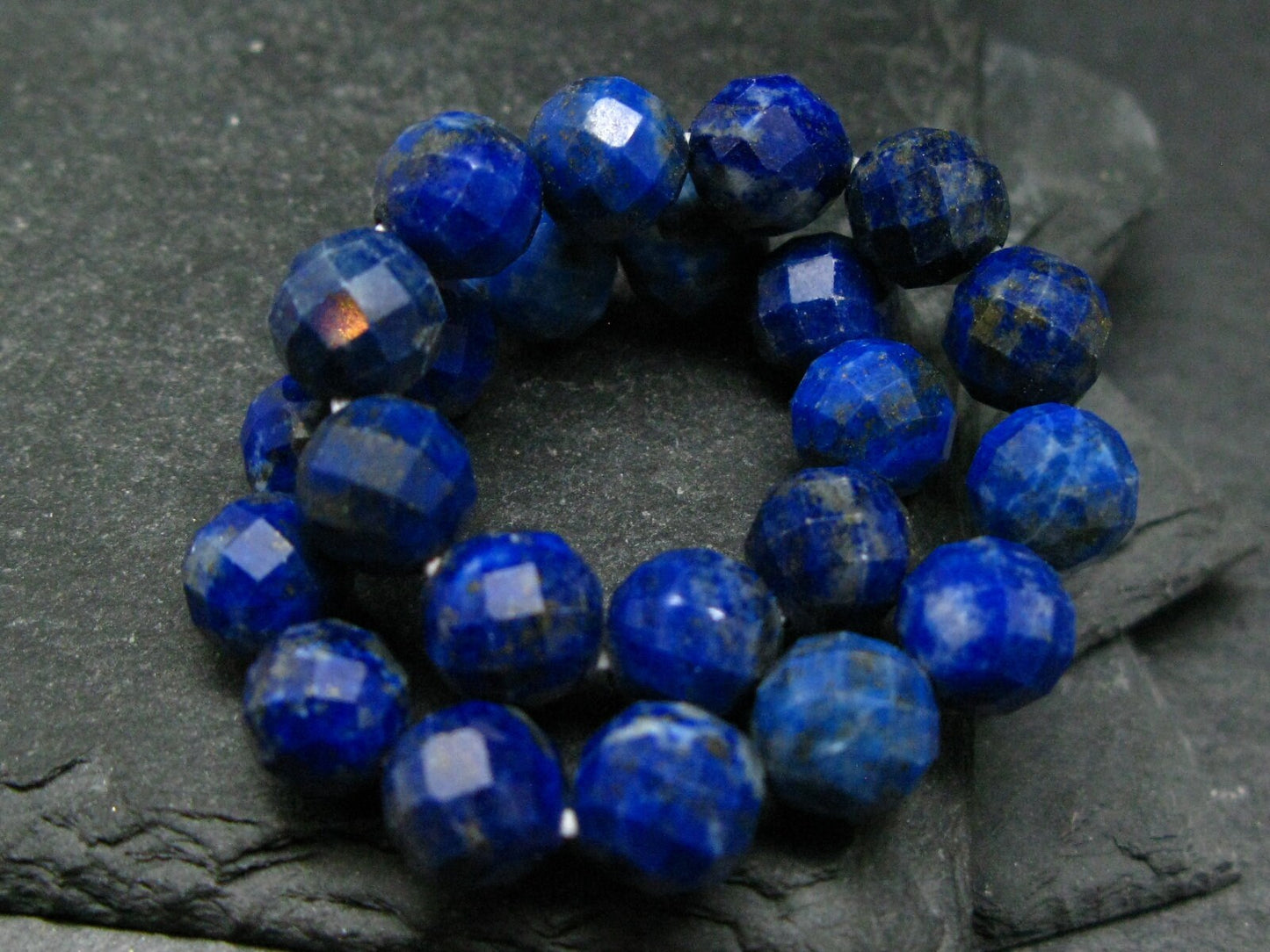 Lapis Lazuli Lazurite Genuine Bracelet ~ 7 Inches ~ 8mm Round Beads