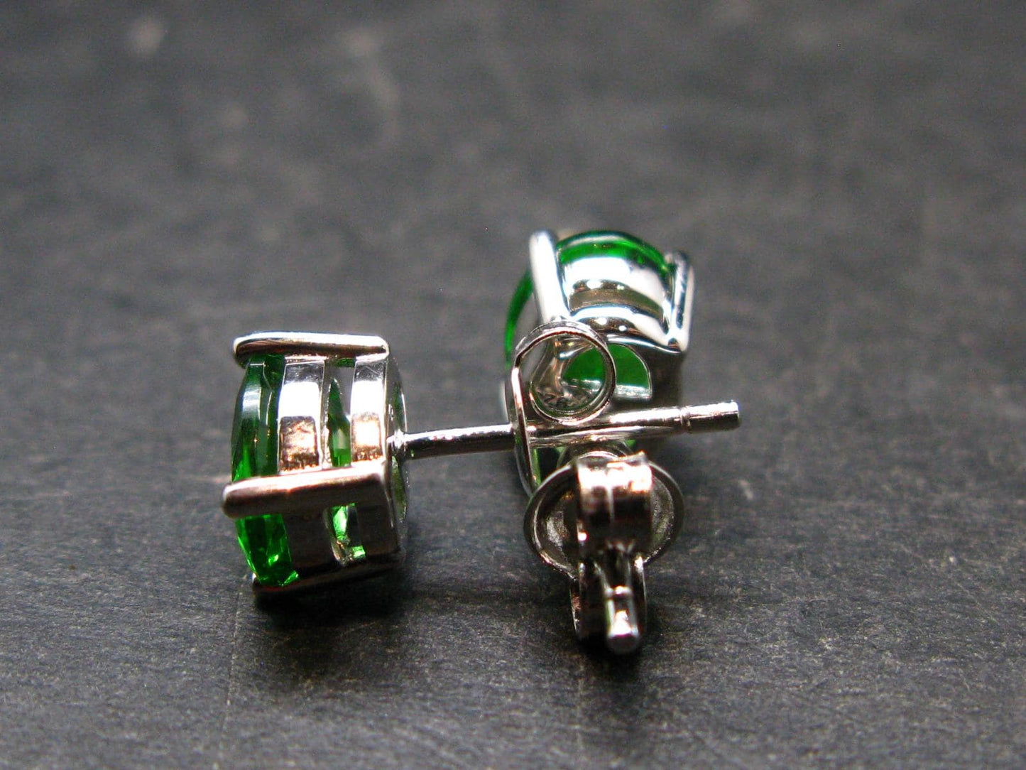 Helenite Gaia Stone Gem Sterling Silver Earrings From Washington - 2.4 Carats